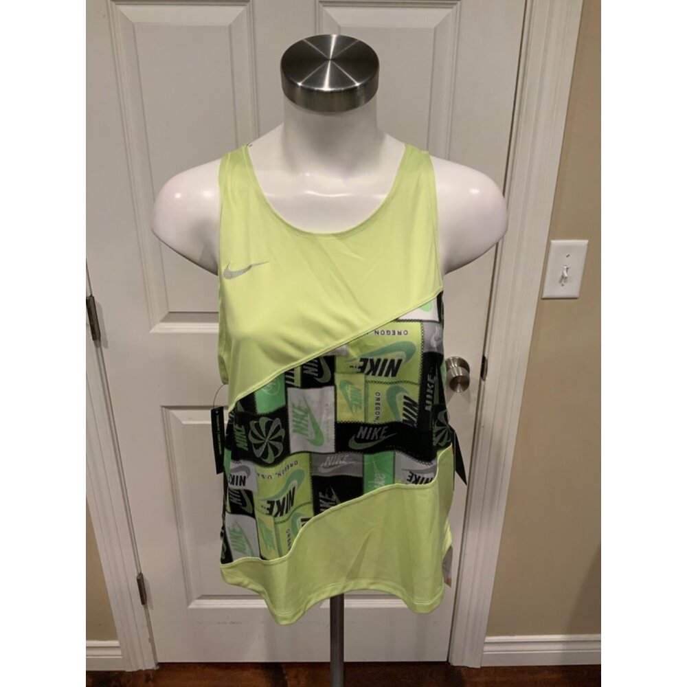 Nike Dry Light Green Logo Sleeveless Tank Top NWT, Size Large